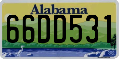 AL license plate 66DD531