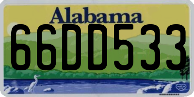 AL license plate 66DD533