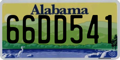 AL license plate 66DD541