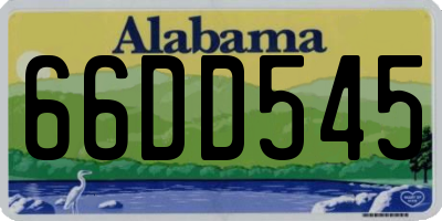 AL license plate 66DD545