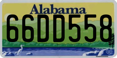 AL license plate 66DD558