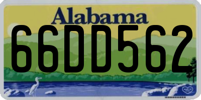 AL license plate 66DD562