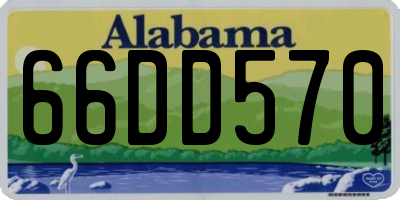 AL license plate 66DD570