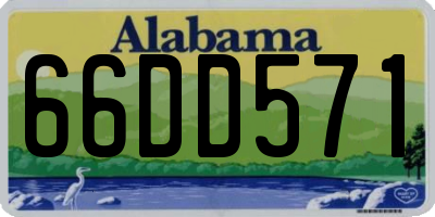 AL license plate 66DD571