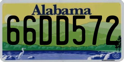 AL license plate 66DD572