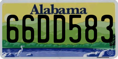 AL license plate 66DD583