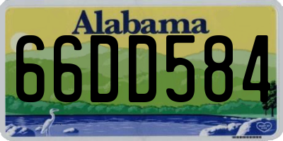 AL license plate 66DD584