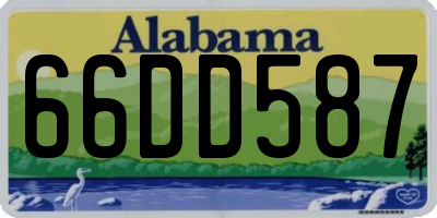 AL license plate 66DD587