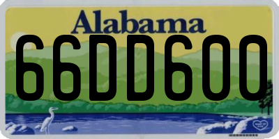 AL license plate 66DD600