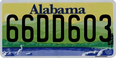 AL license plate 66DD603