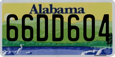 AL license plate 66DD604