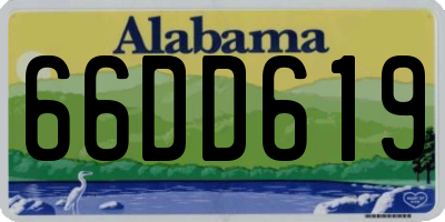 AL license plate 66DD619