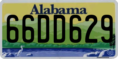 AL license plate 66DD629