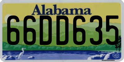 AL license plate 66DD635