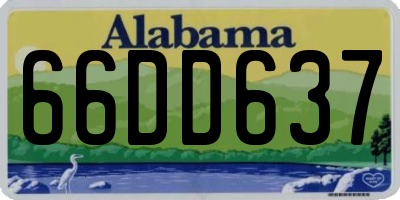 AL license plate 66DD637