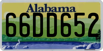 AL license plate 66DD652