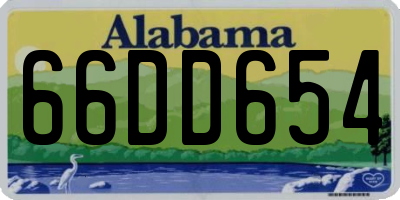 AL license plate 66DD654