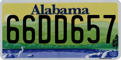 AL license plate 66DD657
