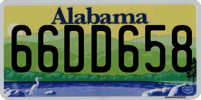 AL license plate 66DD658
