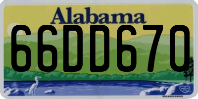 AL license plate 66DD670