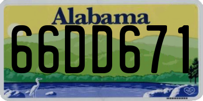 AL license plate 66DD671