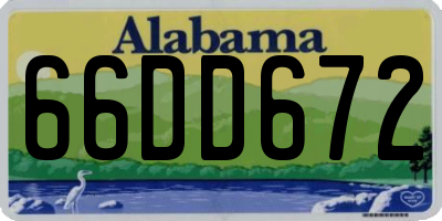 AL license plate 66DD672
