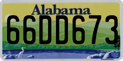 AL license plate 66DD673