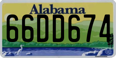 AL license plate 66DD674