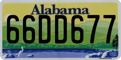 AL license plate 66DD677