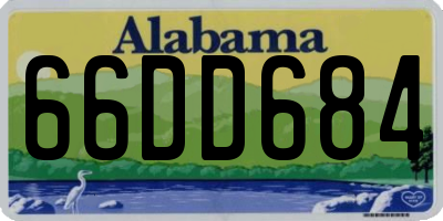 AL license plate 66DD684