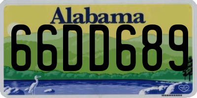 AL license plate 66DD689