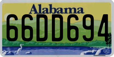 AL license plate 66DD694