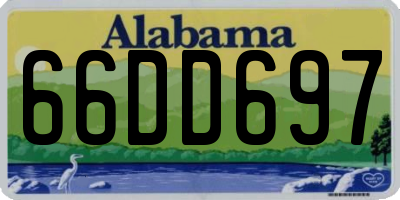 AL license plate 66DD697