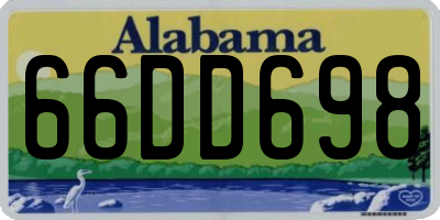 AL license plate 66DD698