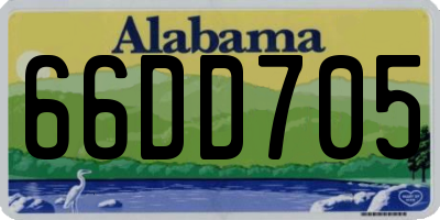 AL license plate 66DD705