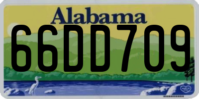 AL license plate 66DD709