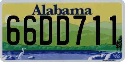 AL license plate 66DD711