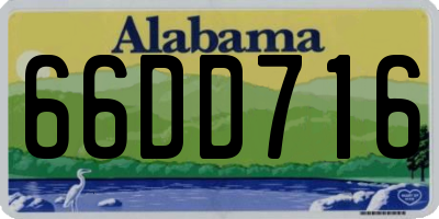 AL license plate 66DD716