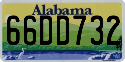 AL license plate 66DD732