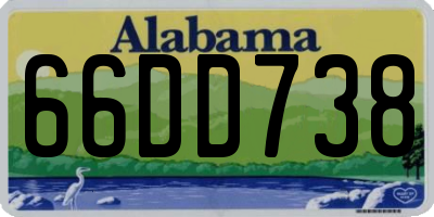 AL license plate 66DD738