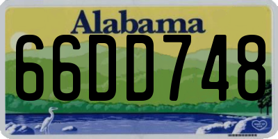 AL license plate 66DD748
