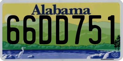 AL license plate 66DD751