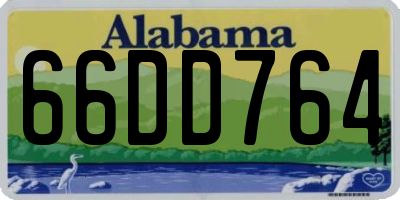 AL license plate 66DD764