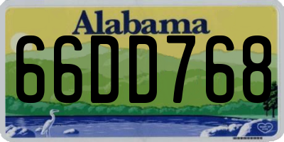 AL license plate 66DD768