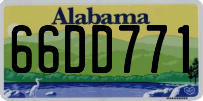 AL license plate 66DD771