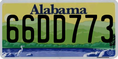 AL license plate 66DD773