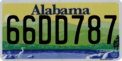 AL license plate 66DD787