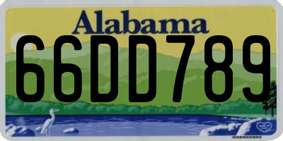 AL license plate 66DD789