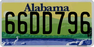 AL license plate 66DD796