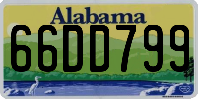 AL license plate 66DD799